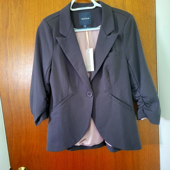 NWT ModCloth Gray Suit Jacket Medium - Picture 1 of 2